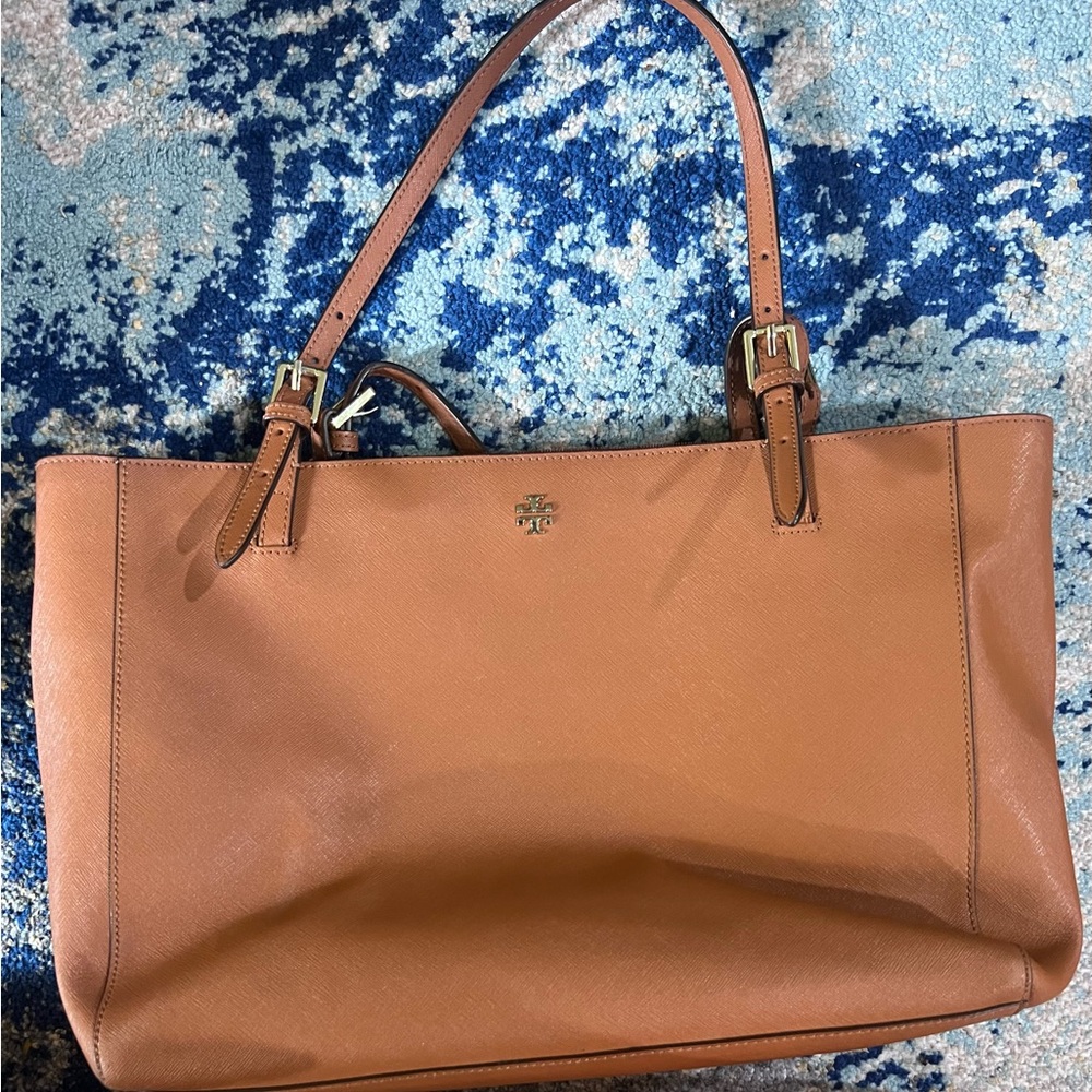 Brown Tory Burch Tote Gentle Used.